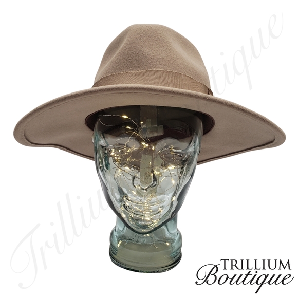 Brixton Hat Joanna Hat Felted 100% Wool Hat Light Tan Medium Outdoor Classic - Picture 4 of 12